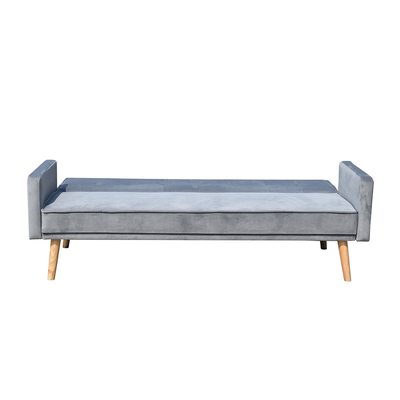 Nowoczesna sofa rozkładana z szarej tkaniny Składane pozycje rozkładane w stylu europejskim