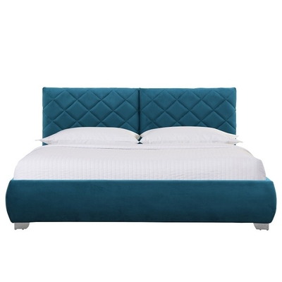 Pełnowymiarowa tkanina Tufted Gas Lift Storage Bed Jedwabiście ciepła aksamitna tkanina hurtowa