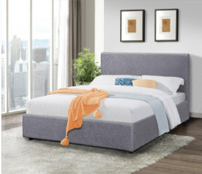 Nowoczesny design tkanina lniana wielkość królewska Tufted przechowywania Łóżko ramy BSCI