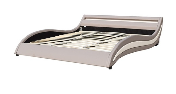 Łóżko tapicerowane LED Light Leature w nowoczesnym stylu do sypialni