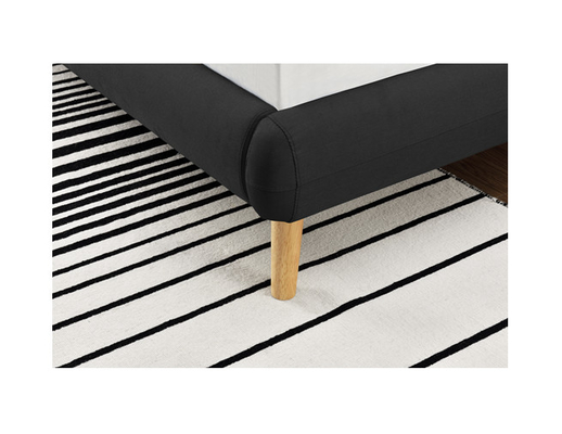 FSC OEM Black Linen Tapicerowany pokrowiec z tkaniny Queen Bed