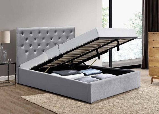 Mechanizm Ottoman Gas Lift Storage Bed Fabric Tapicerowane łóżko do przechowywania ODM