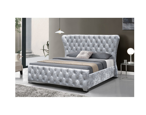 Rama łóżka z kruszonym aksamitem Double Home Furniture z guzikami
