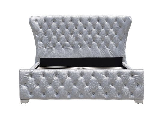Rama łóżka z kruszonym aksamitem Double Home Furniture z guzikami