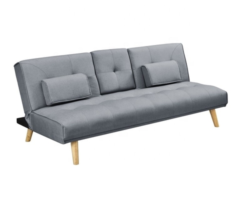 Wielofunkcyjna rozkładana sofa z żółtego aksamitu