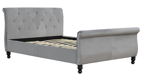 Tapicerowana rama łóżka chesterfield king size Sleigh With Buttons