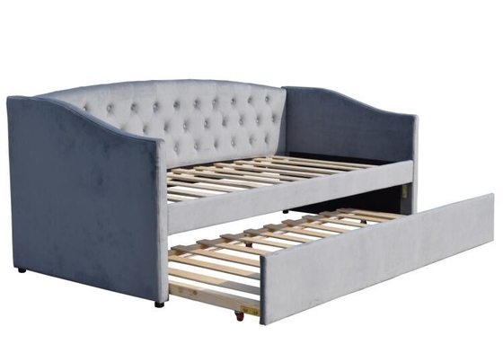 Tufted Twin Tapicerowane Trundle Daybed Cruve Shape