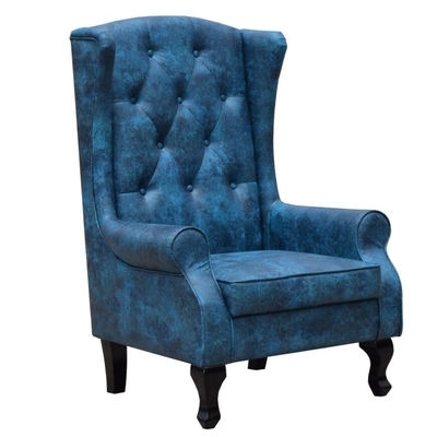 Wanna Wysokie krzesła akcentujące Wingback Velvet Chesterfield Fotel Jadalnia Salon